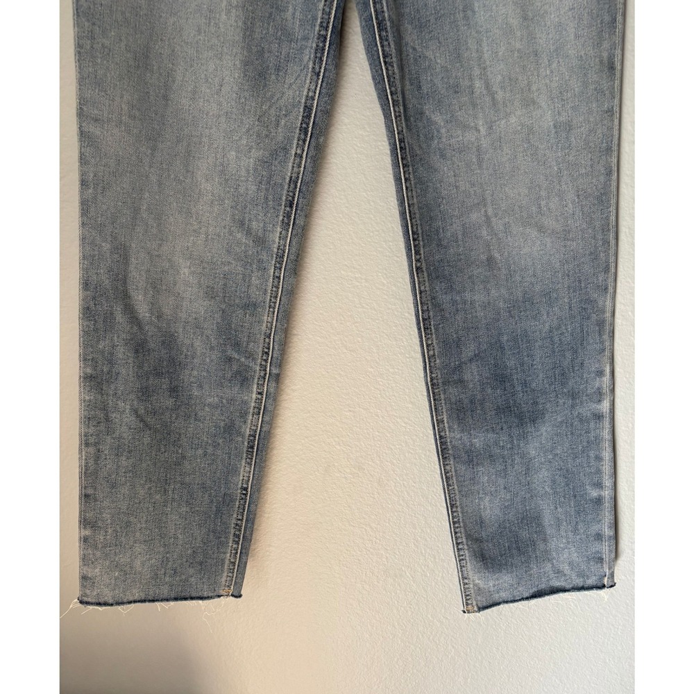 KUT from the Kloth Rachael Fab Am Mom Jean High Rise  Button Fly Raw Hem Size 6 - Picture 3 of 14